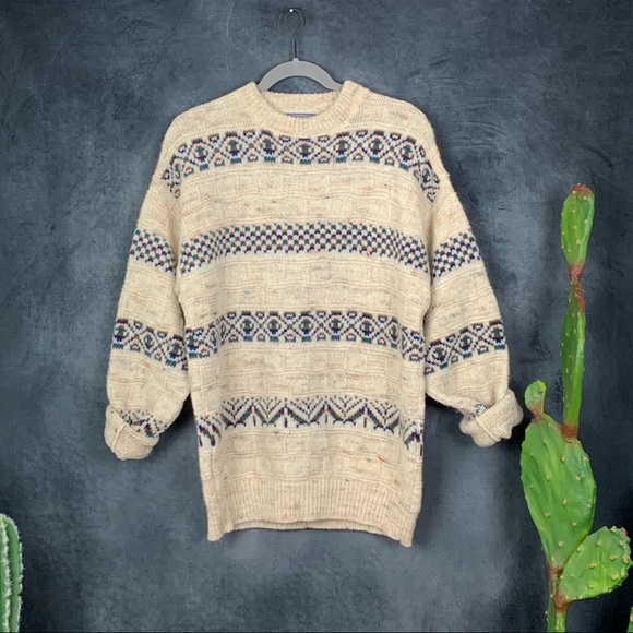 Pendleton Sweaters - Vintage Pendleton Tribal Grandpa Wool Sweater A472